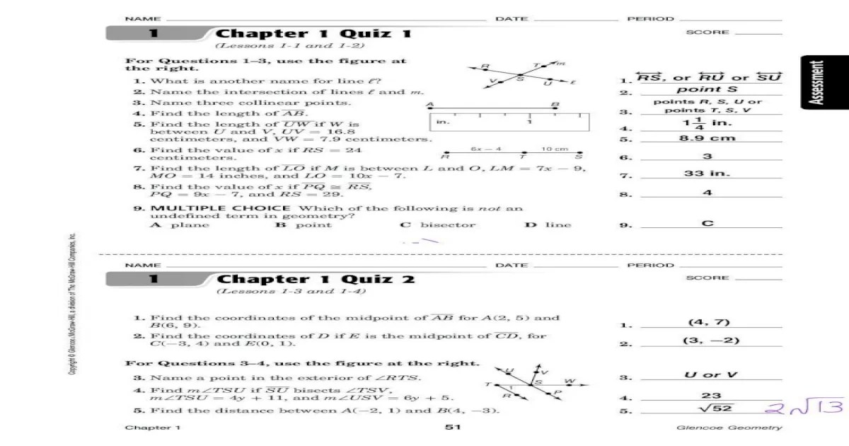 Chapter 1 mid chapter test