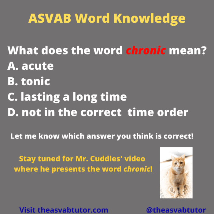 Asvab knowledge word practice test questions answers