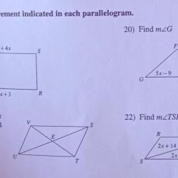 Parallelogram find indicated measurement each