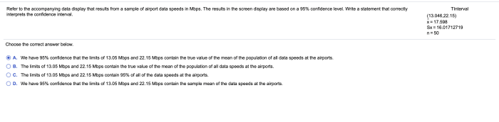 Refer to the accompanying data display that results